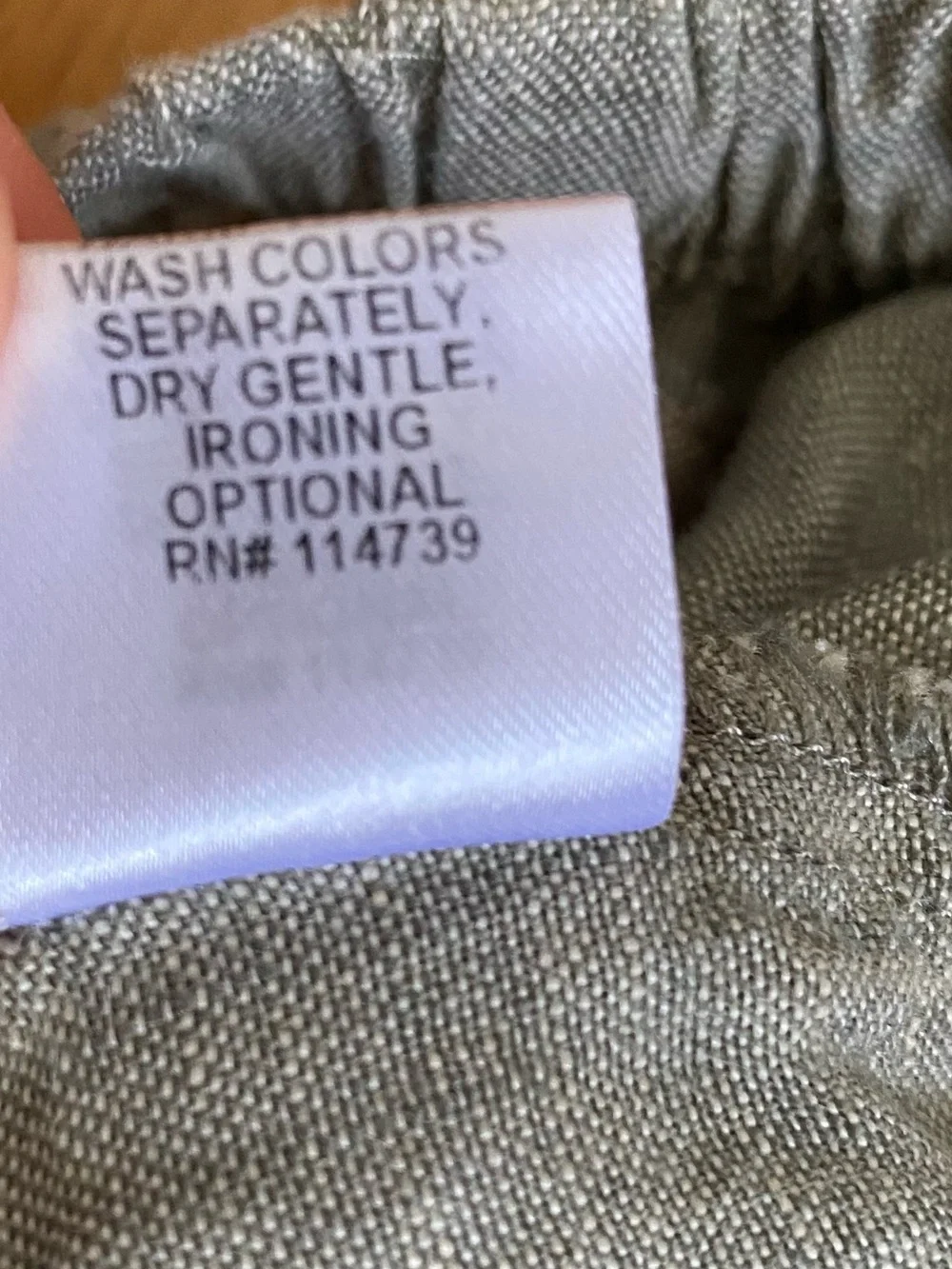 Flax Linen Culottes Pant Size Small Light Olive
